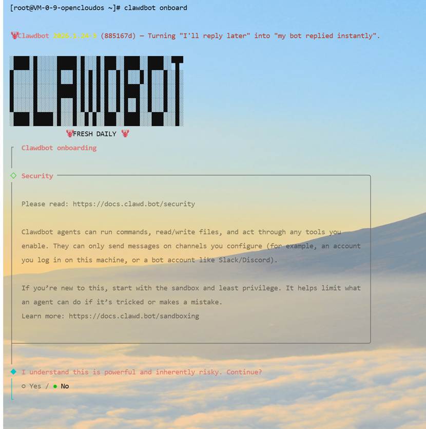 执行 onboard 命令